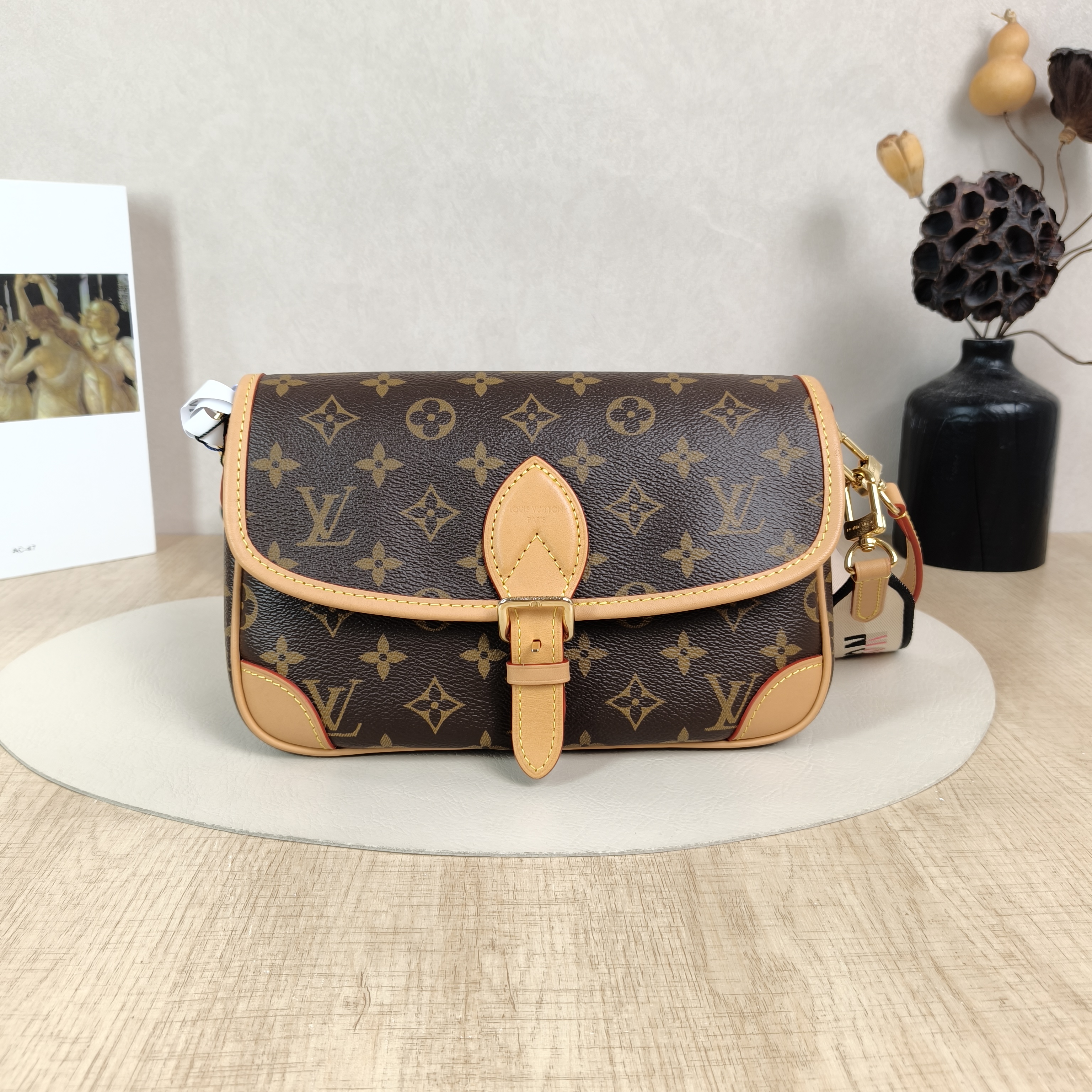 Louis Vuitton Crossbody Bag Diane Baguette Bag Shoulder Strap PVC Small24 × 9 × 15 cm