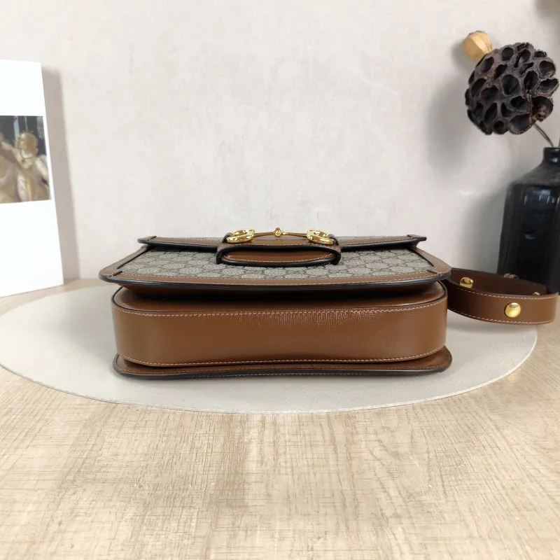 GUCCI Shoulder Bag Horsebit 1955 Horsebit Medium Monogram PVC Medium 25 × 8 × 18 cm — cover view 2 of 6
