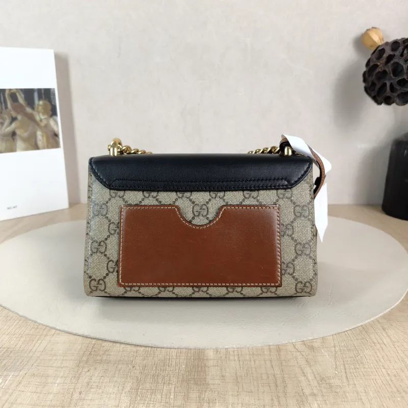 GUCCI Crossbody Bag Padlock Monogram PVC Small 20.5 × 7.5 × 13 cm — cover view 3 of 6