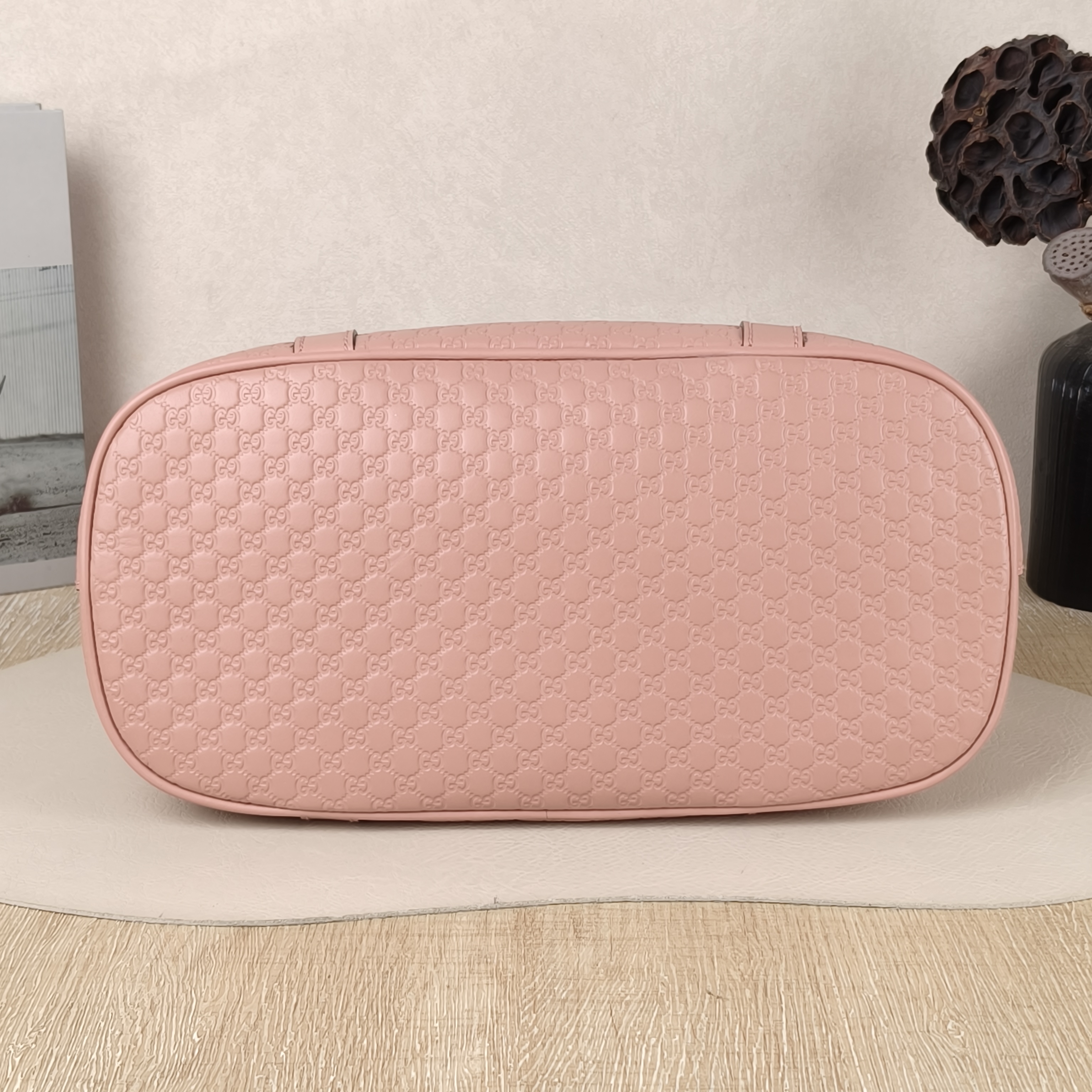 GUCCI Dome Bag Medium Pink Calfskin · Shoulder Strap Dust Bag · 31 × 16 × 23 cm — cover view 8 of 10