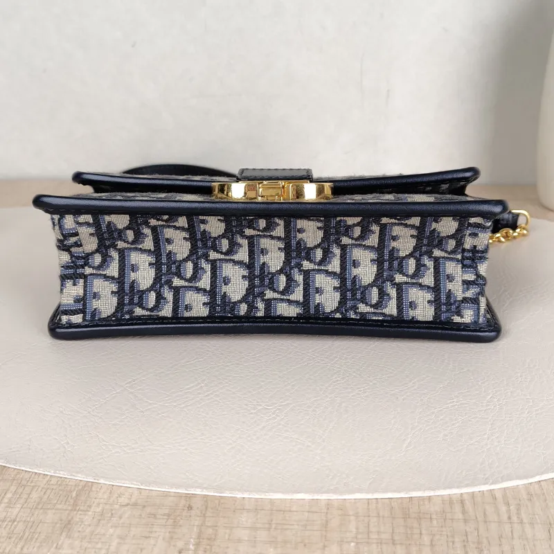 DIOR Crossbody Bag30 Montaigne East-West 30Blue Canvas Small21 × 6 × 12 cm — cover view 4 of 5