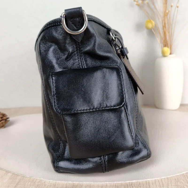 Louis Vuitton Crossbody Bag Carryall Cargo Vibe Black SL ambskin Small 33.5 × 15 × 23 cm — detail view 6 of 14