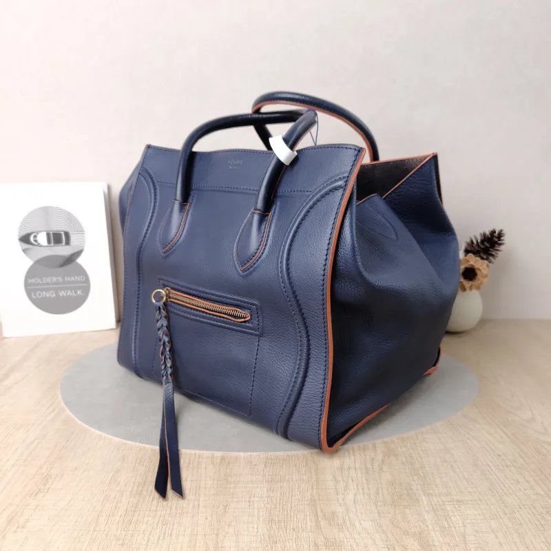 CELINE Top Handle Bag Luggage Phantom Navy Calfskin Medium30 × 24 × 28 cm — cover view 3 of 5