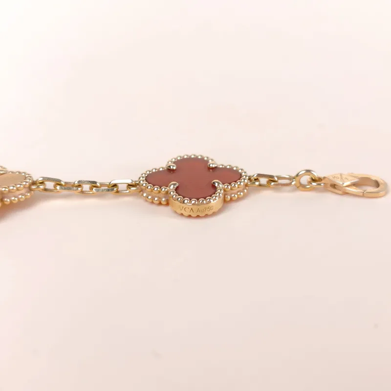 Van Cleef & Arpels Bracelet Alhambra Alhambra Collection Five-Motif Bracelet 18KR ose Gold Vintage Small 15.5cm 3.5cm — cover view 5 of 10