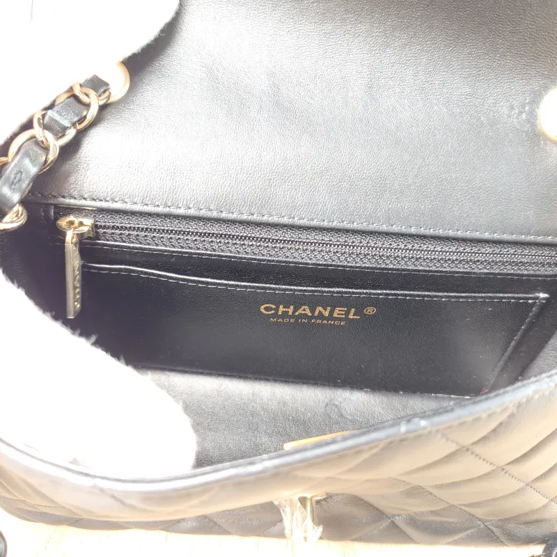 Chanel Crossbody Bag Classic Flap Large Mini CF Mini Black SL ambskin mini 20 × 6 × 12 cm — detail view 1 of 12