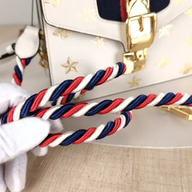 GUCCI Crossbody Bag Sylvie Edition White Calfskinmini20 × 8 × 14 cm — detail view 2 of 13