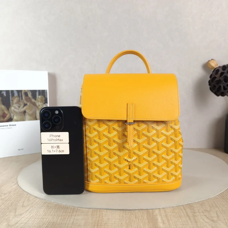 GOYARD Crossbody Bag ALPIN Backpack Yellow PVC Mini 19 × 9.5 × 23 cm — cover view 4 of 5