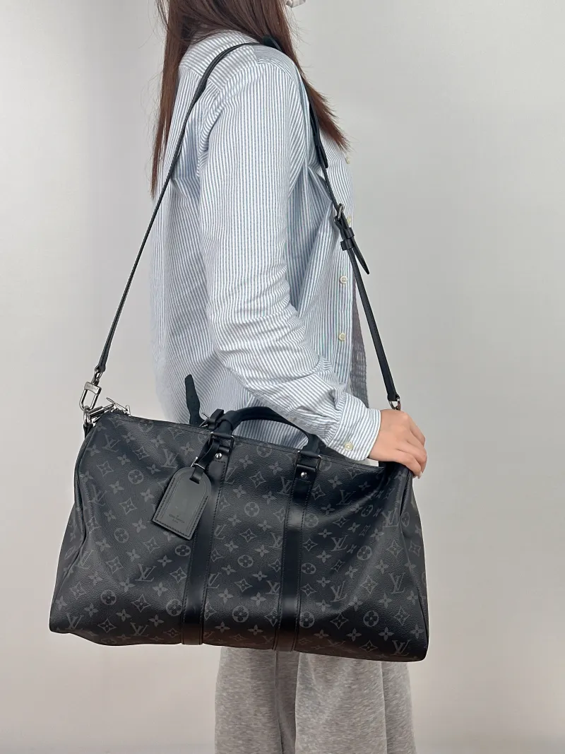 Louis Vuitton Crossbody Bag Keepall 45 Shoulder Strap Edition Monogram PVC One Size 45 × 20 × 27 cm — on-model view 1 of 2
