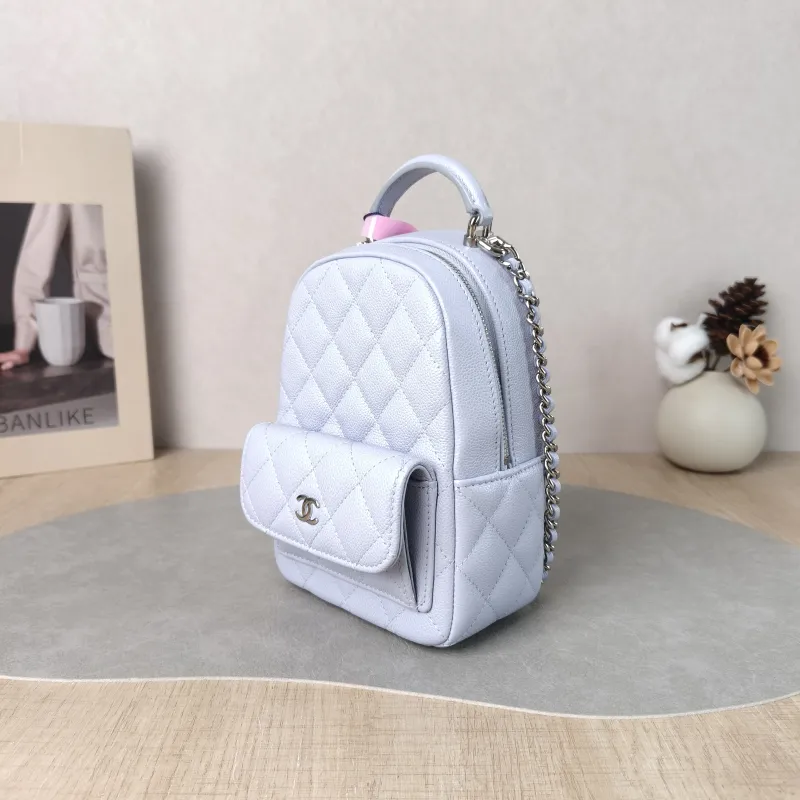 Chanel Backpack Mini Backpack Collection Blue Calfskin One Size 13 × 9 × 18 cm — cover view 2 of 5