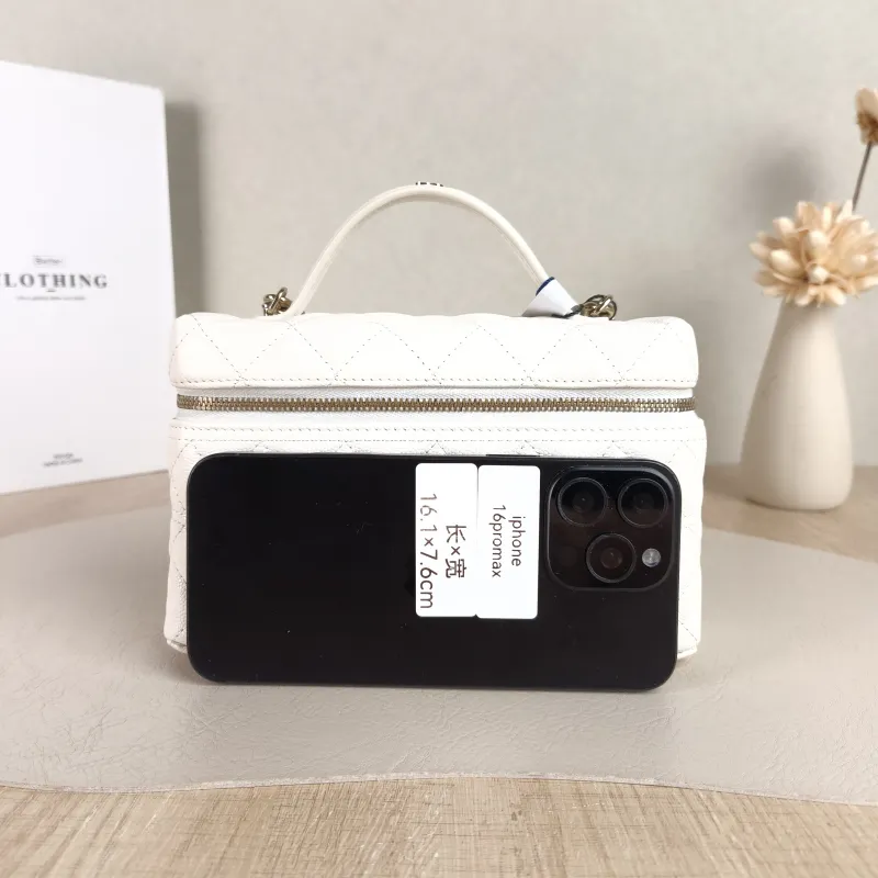 Chanel Crossbody Bag lp Box Bag Top Handle Crossbody Bag White Grained Calfskin 19 × 5 × 12 cm — cover view 2 of 6