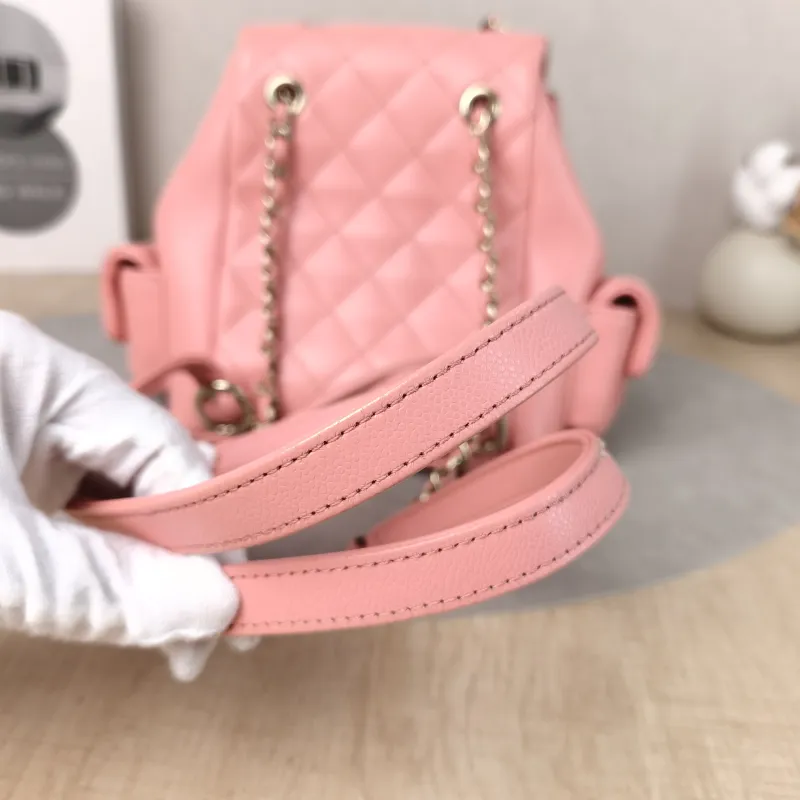 Chanel Backpack duma Pink Calfskin Small 18 × 9.5 × 19 cm — detail view 11 of 11