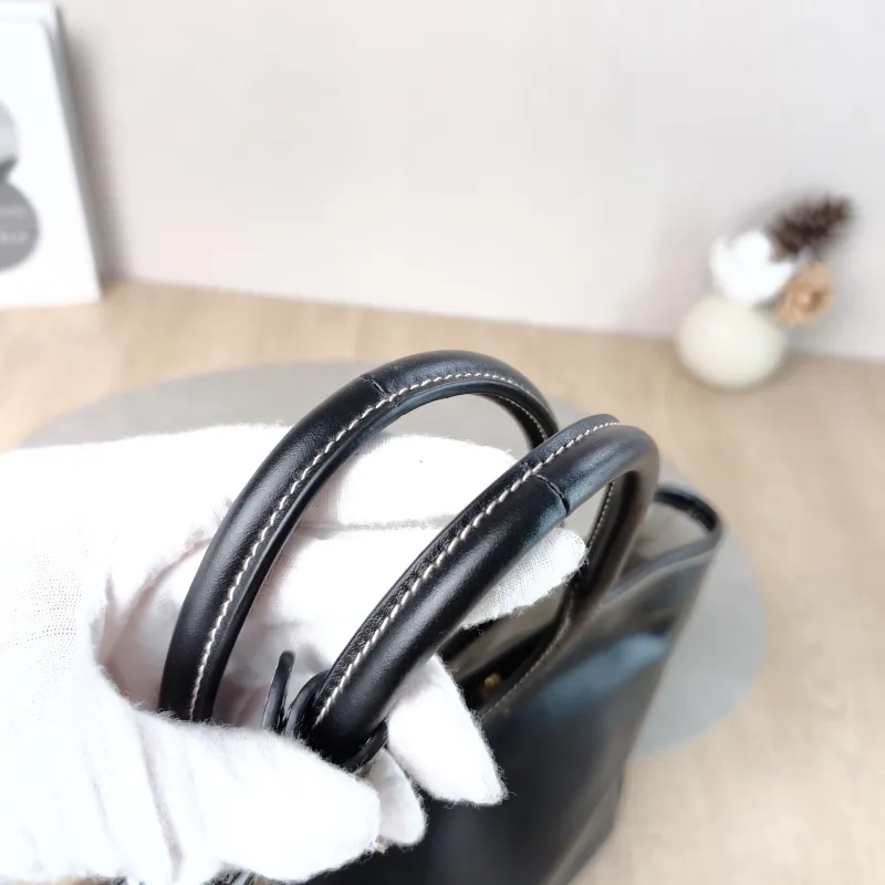 Miumiu Shoulder Bag IVY Tote Shopping Tote Black CC alfskin Small 22 × 12 × 23.5 cm — detail view 8 of 10