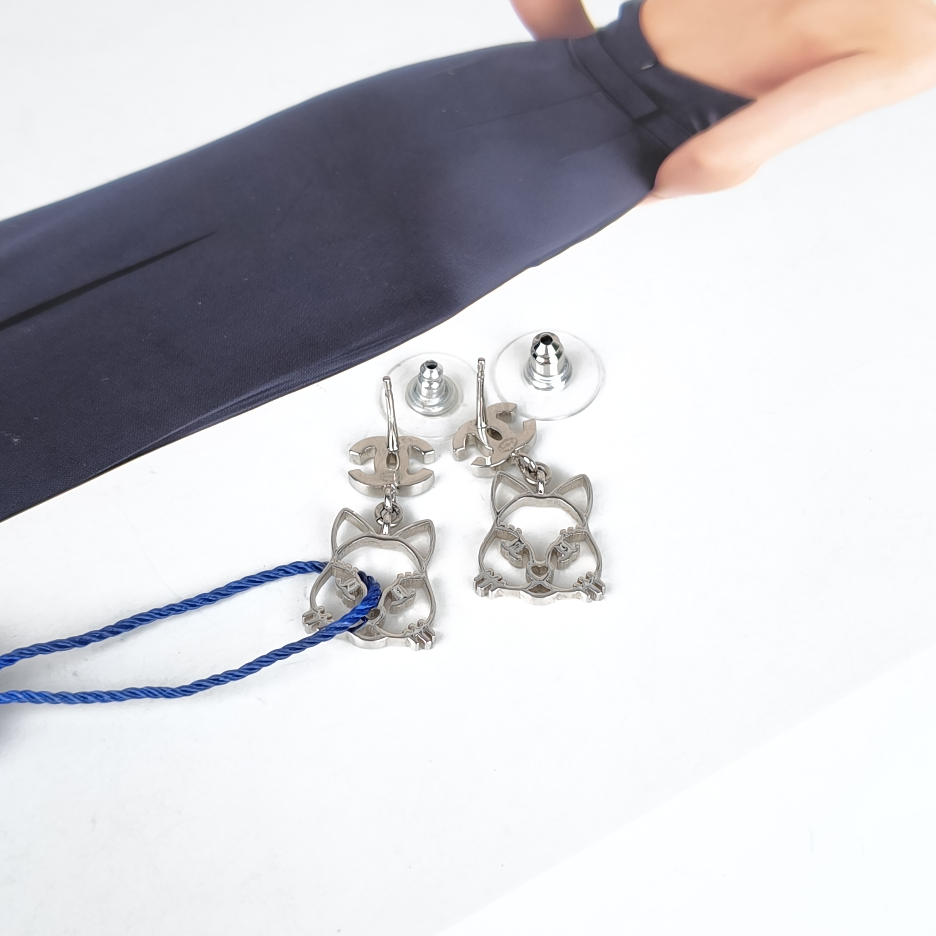 Chanel Earrings c Earrings Silver One Size — cover view 2 of 10