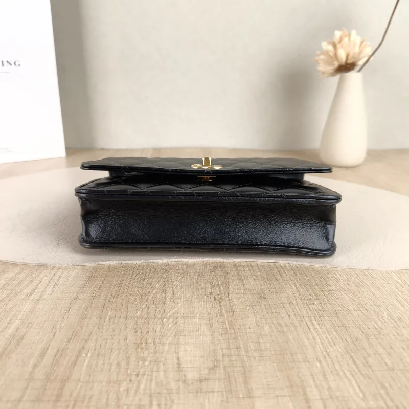 Chanel Crossbody Bag woc Black Lambskin Mini 19.2 × 3.5 × 12.3 cm — cover view 5 of 6