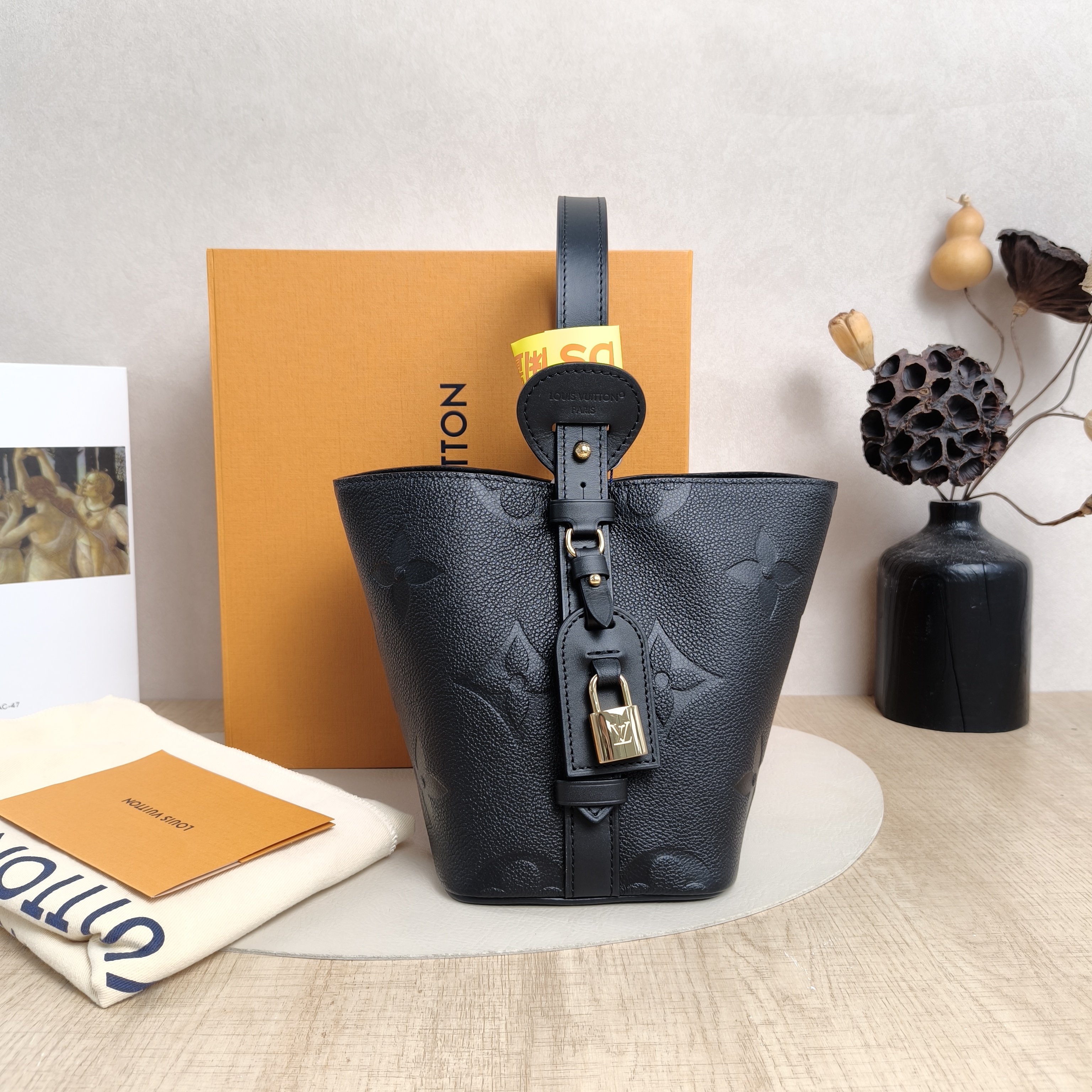 Louis Vuitton Top Handle Bag ALL IN BB Black Empreinte Embossed Calfskin Monogram BB18 × 12 × 16 cm — cover view 4 of 6