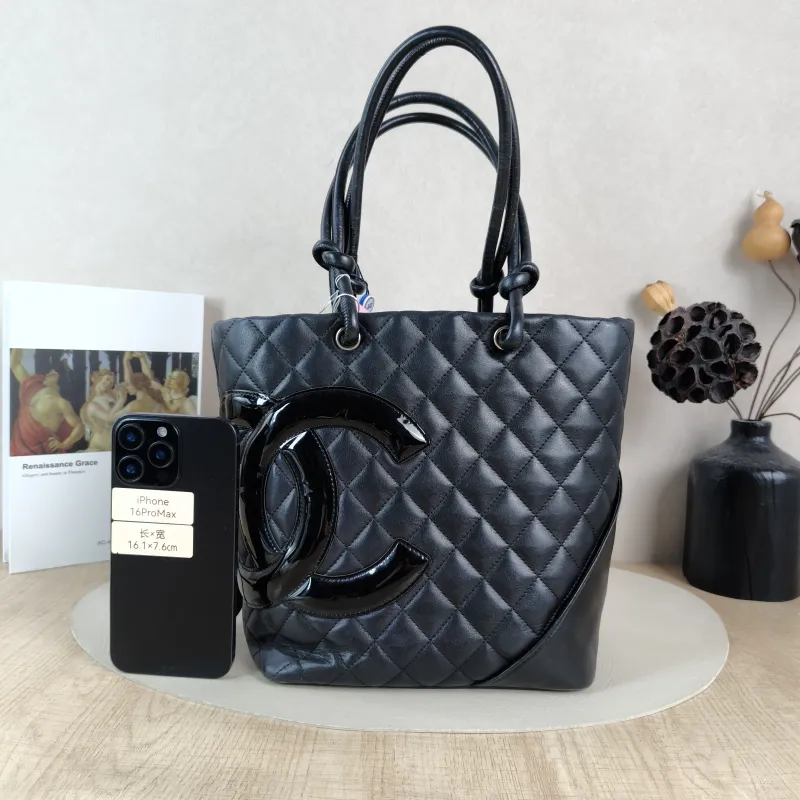 Chanel Shoulder Bag Cambon Basket Black Calfskin Small 20 × 12 × 24 cm 10 — cover view 2 of 5