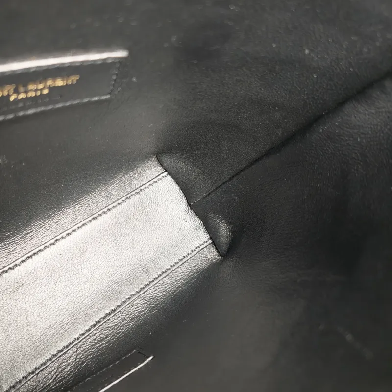 SAINT LAURENT Shoulder Bag SHOPPING Shopping Tote Black Calfskin Mini 18 × 8 × 17 cm — detail view 7 of 10