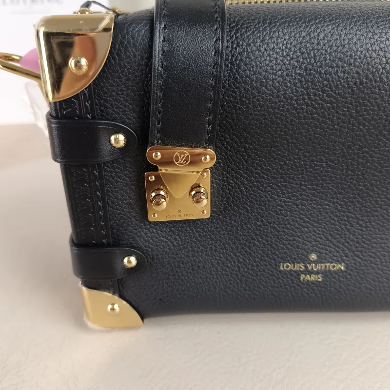Louis Vuitton Crossbody Bag Side Trunk Box Black Calfskin Small 19 × 7.5 × 12.5 cm — detail view 9 of 10