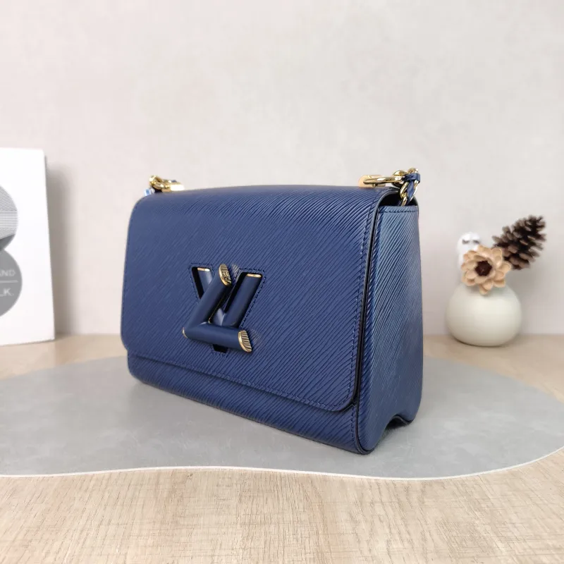 Louis Vuitton Crossbody Bag Twist Blue Calfskin Medium 23 × 9.5 × 17 cm — cover view 3 of 6