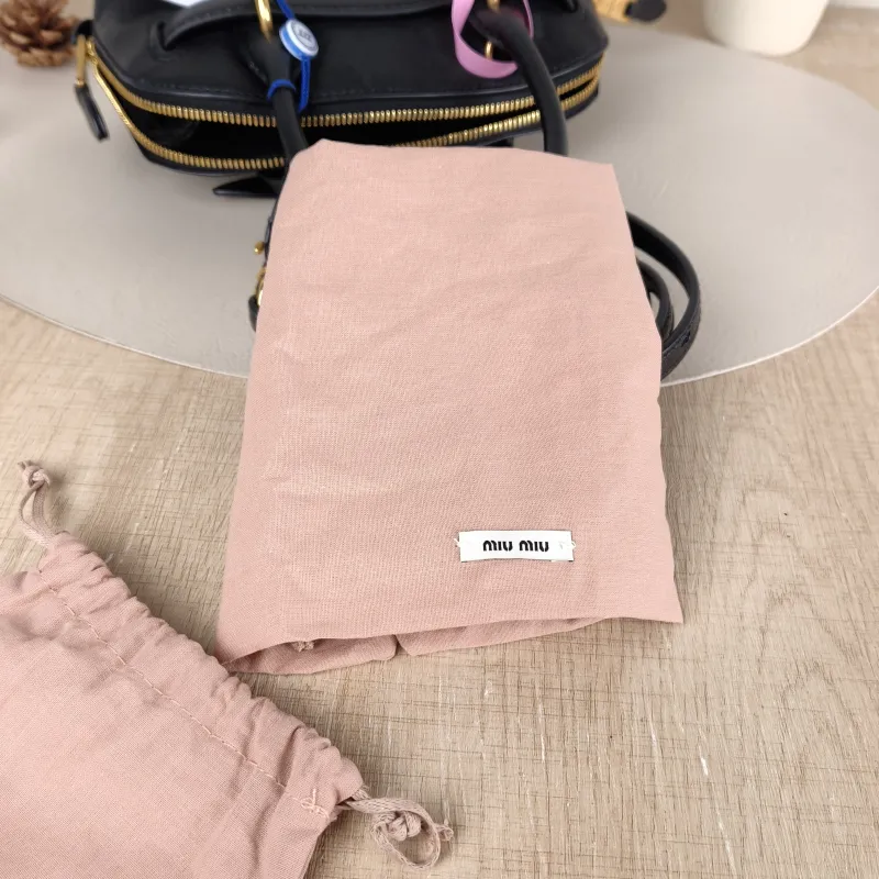 Miumiu Top Handle Bag Aventure Top Handle Bag Black Lambskinmini21 × 8 × 13.2 cm — detail view 9 of 11