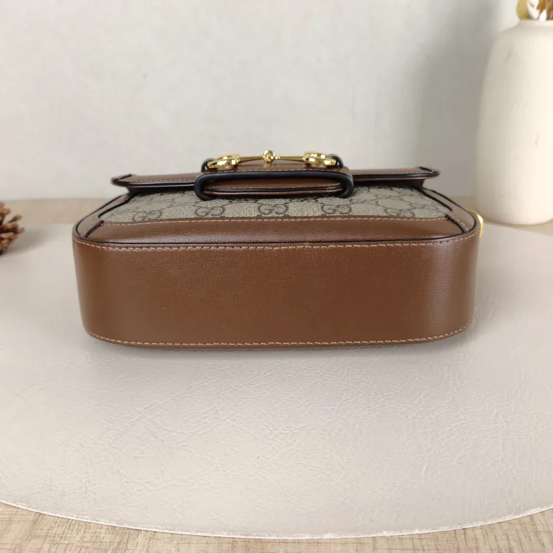 GUCCI Crossbody Bag Horsebit 1955 Horsebit Small Monogram PVC Small20.5 × 5 × 14.5 cm — cover view 2 of 5
