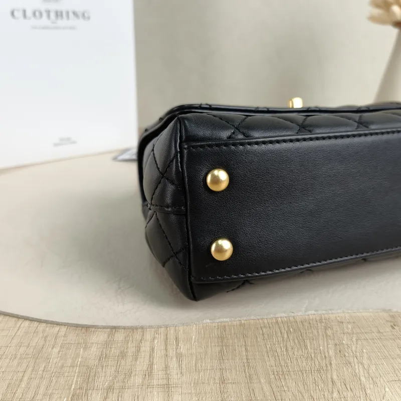 Chanel Crossbody Bag Coco Handle​Black Calfskinmini19 × 9 × 13 cm — detail view 2 of 13