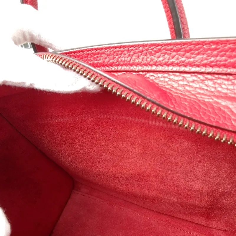 CELINE Crossbody Bag Luggage Nano Red Calfskin Small20 × 8.5 × 19 cm — detail view 2 of 8