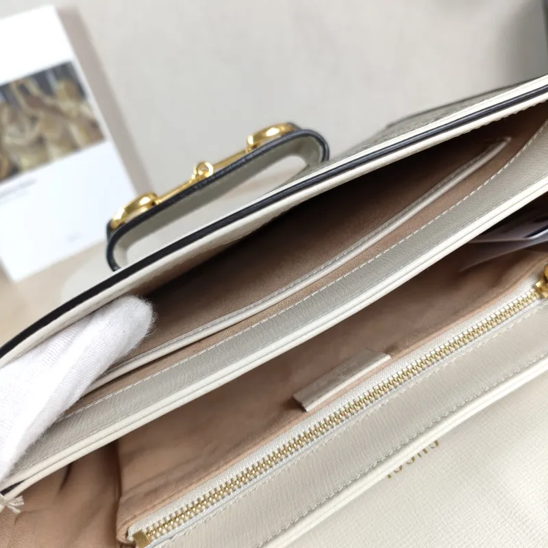 GUCCI Crossbody Bag Horsebit 1955 Horsebit Medium White PVC Medium25 × 8 × 18 cm — detail view 11 of 13