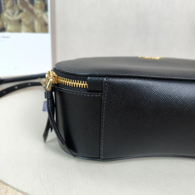 PRADA Shoulder Bag Black Calfskin One Size25 × 8 × 16 cm — detail view 8 of 13