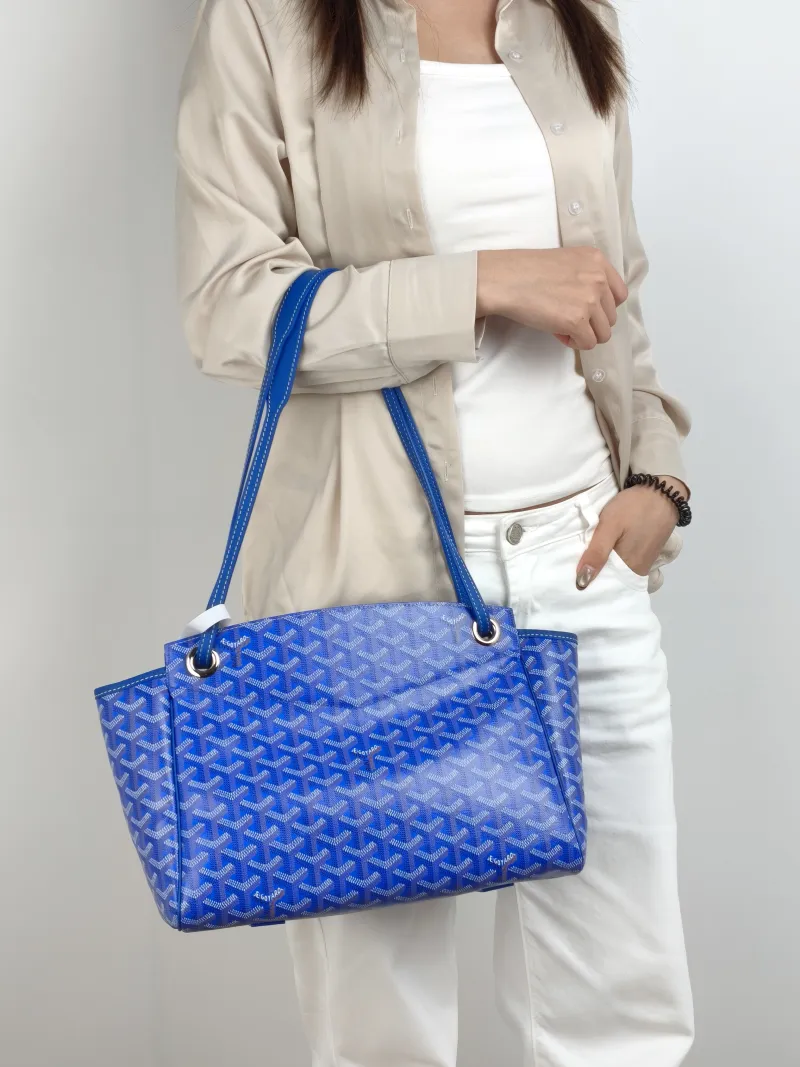 GOYARD Shoulder Bag Rouette Shoulder Bag Blue PVC Small 31 × 14 × 23 cm — on-model view 3 of 3