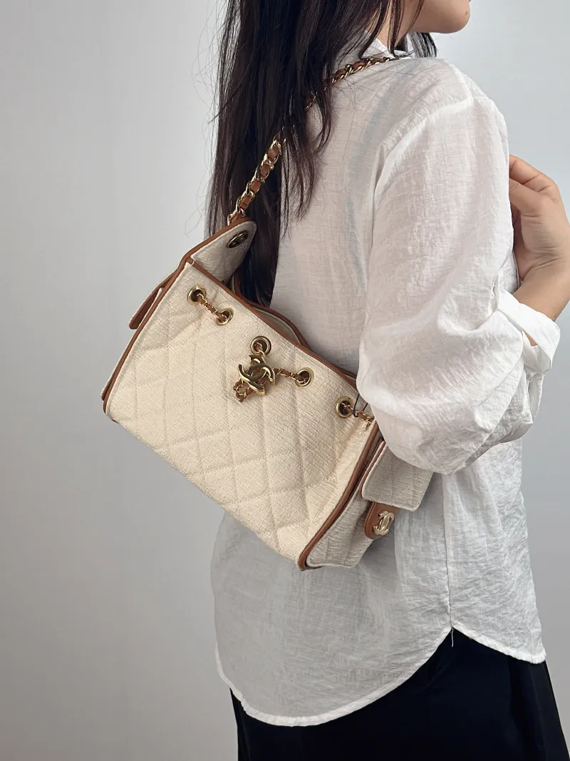 Chanel Crossbody Bag 25Bag Brown Mini 20 × 12.5 × 22 cm — on-model view 1 of 2
