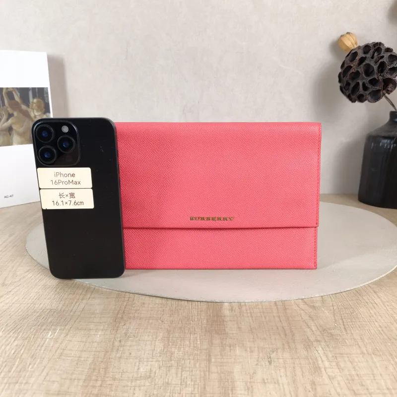 BURBERRY Clutch Clutch Pink Calfskin 22.5*15.5 — cover view 4 of 5