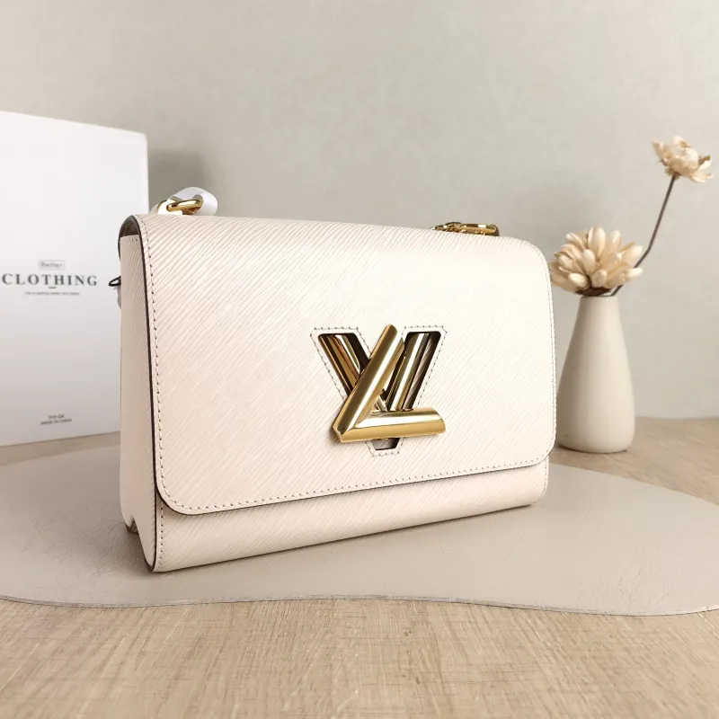 Louis Vuitton Crossbody Bag Twist White Epi Embossed Calfskin Medium 23 × 9.5 × 17 cm — cover view 3 of 6