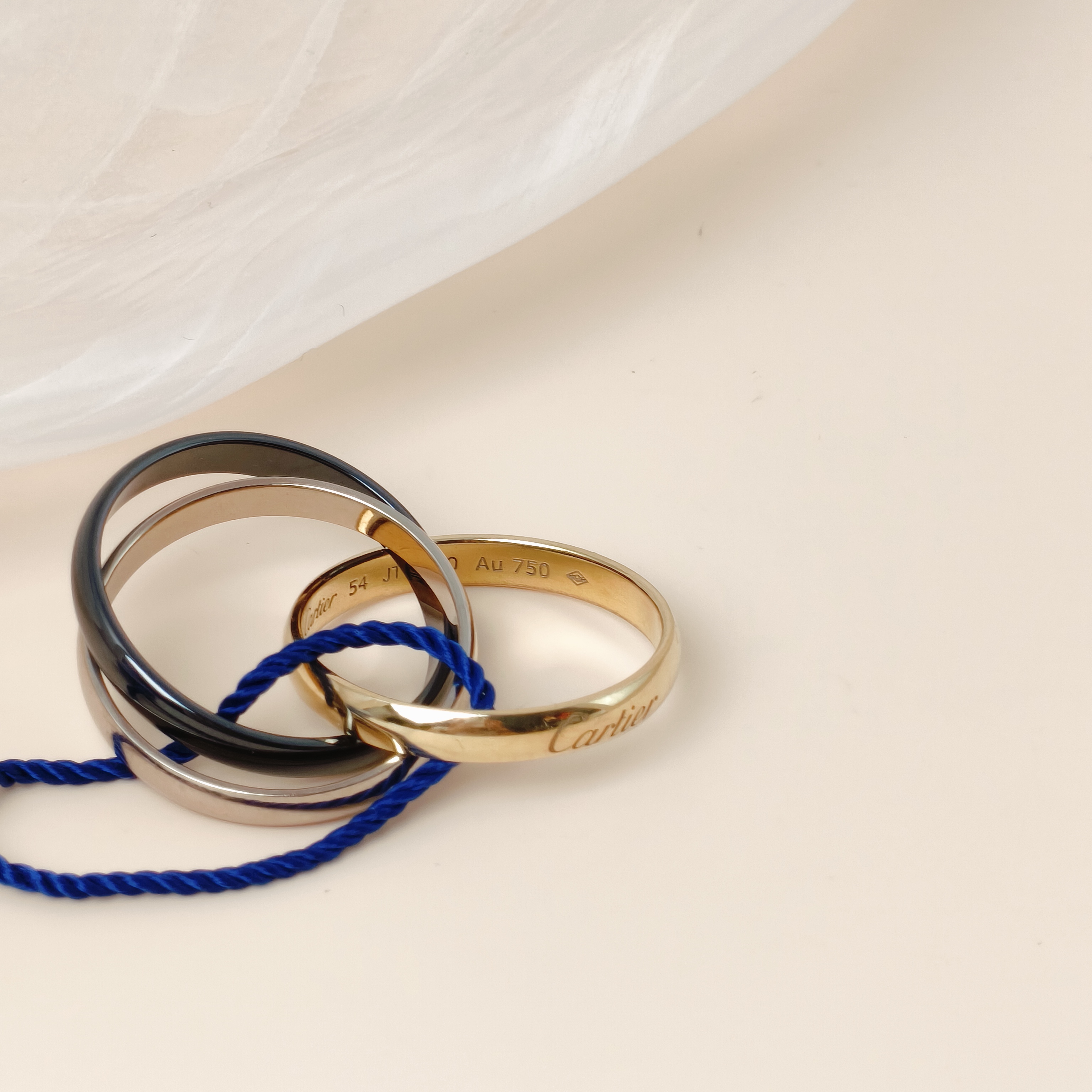 CARTIER Ring Trinity 18KW hite Gold Yellow Gold One Size54 — cover view 8 of 9