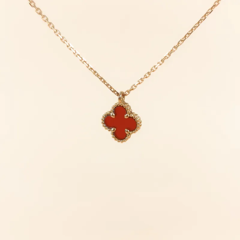 Van Cleef & Arpels Necklace Alhambra 18KR ose Gold Sweet Mini 0.95 × 0.95 × 39 cm