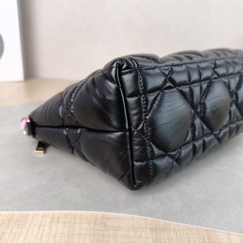 DIOR Top Handle Bag Travel Nomad Black Calfskin Medium 22 × 9.5 × 13 cm — detail view 3 of 11