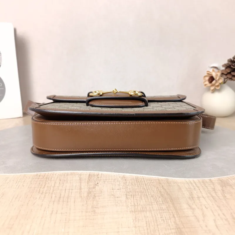 GUCCI Shoulder Bag Horsebit 1955 Horsebit Medium Monogram PVC Medium 25 × 8 × 18 cm — cover view 2 of 5