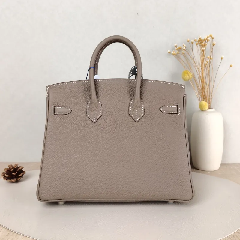 Hermès Top Handle Bag Birkin 25 Gold-Tone Hardware 18Etoupe Togo Calfskin Small 25 × 13 × 20 cm K — cover view 5 of 6