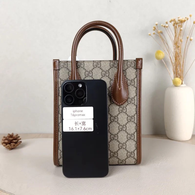 GUCCI Crossbody Bag GG Retro Collection Tote Bag Brown PVC Mini 16 × 7 × 20 cm — cover view 5 of 5
