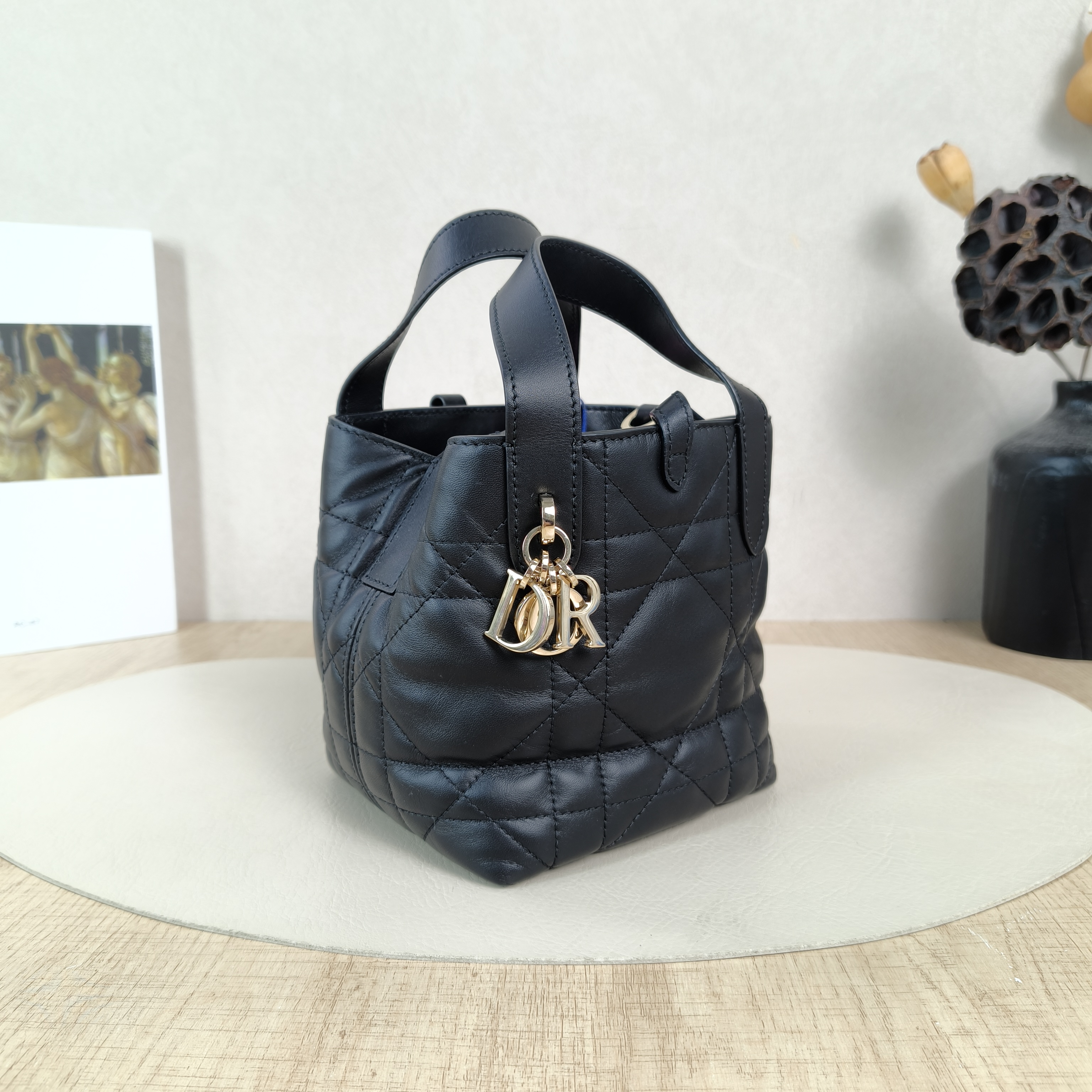 DIOR Shoulder Bag TOUJOURS Edition Black Calfskinmini13 × 12 × 15 cm — cover view 3 of 6
