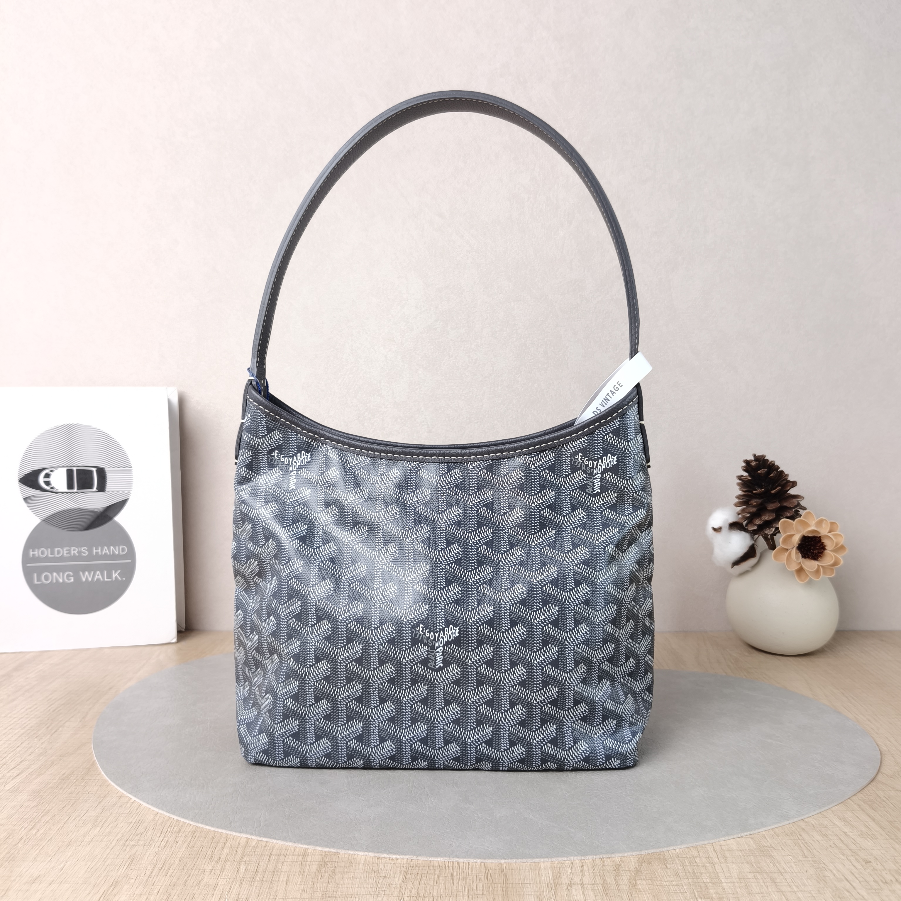 GOYARD Shoulder Bag Boheme Hobo​Grey PV Cmini29 × 11 × 18.5 cm