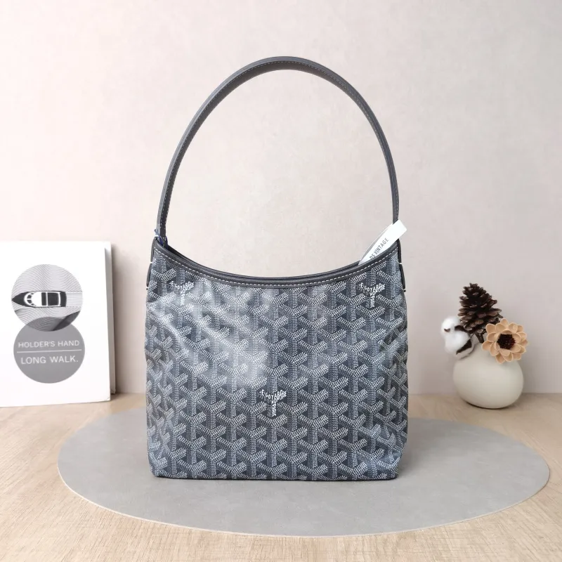 GOYARD Shoulder Bag Boheme Hobo​Grey PV Cmini29 × 11 × 18.5 cm