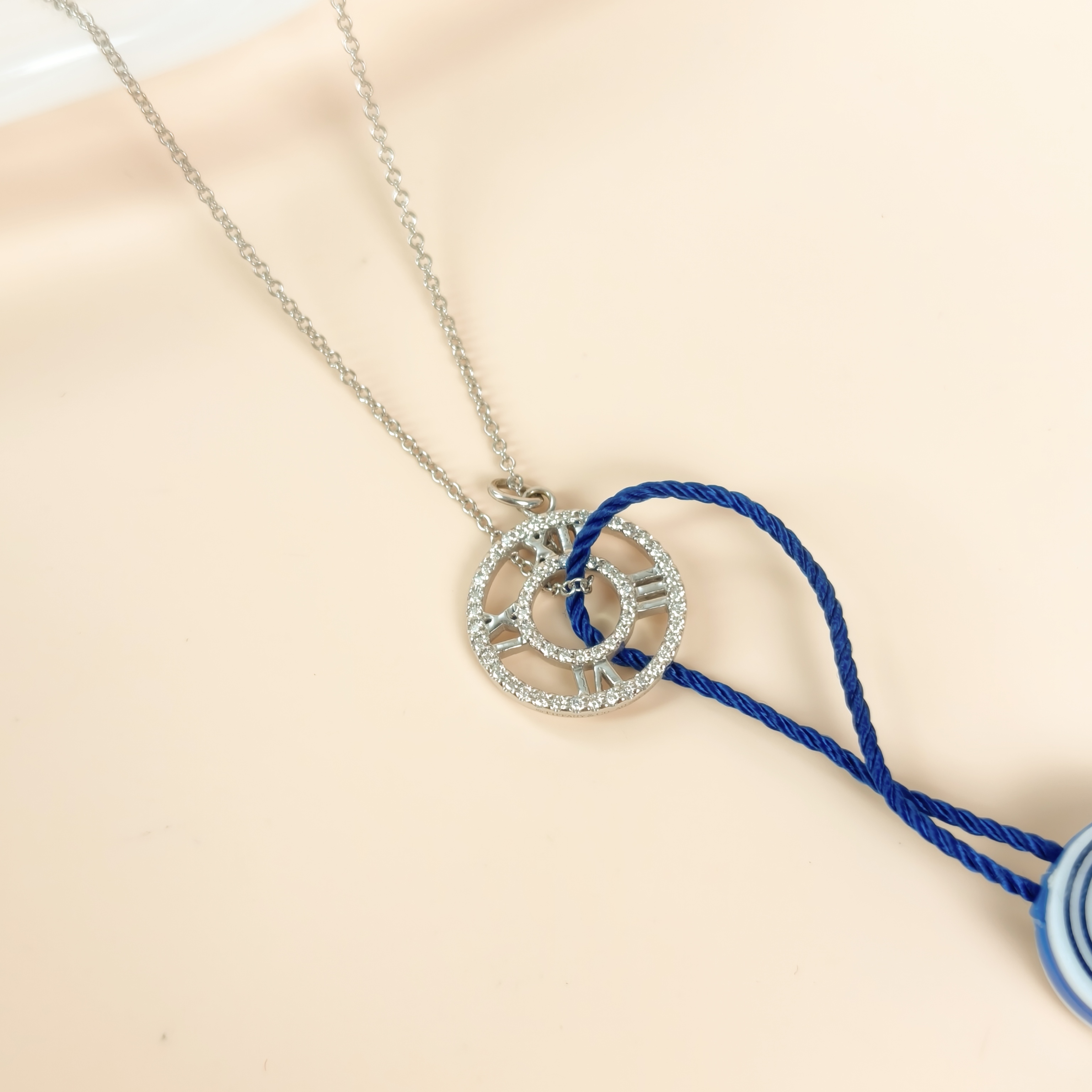 Tiffany&Co. Necklace Atlas White Gold 18KW hite Gold Diamond One Size41.5cm โ cover view 8 of 9