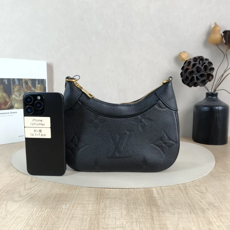 Louis Vuitton Shoulder Bag Bagatelle Black Empreinte Embossed Calfskin Small24 × 7 × 18 cm — cover view 2 of 5