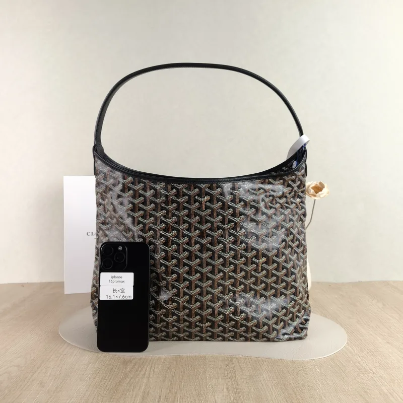 GOYARD Shoulder Bag Boheme Hobo Black ine Canvas Small 43 × 14 × 27 cm — cover view 4 of 5