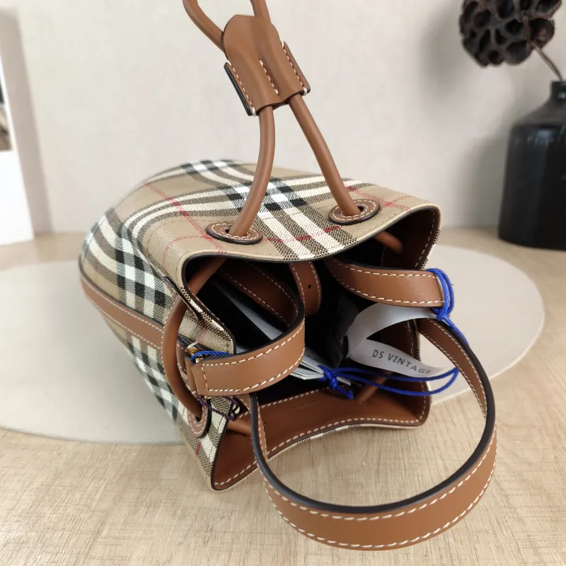 BURBERRY Crossbody Bag Bucket Bag Monogram PVC One Size 17 × 11 × 18 cm — detail view 6 of 11
