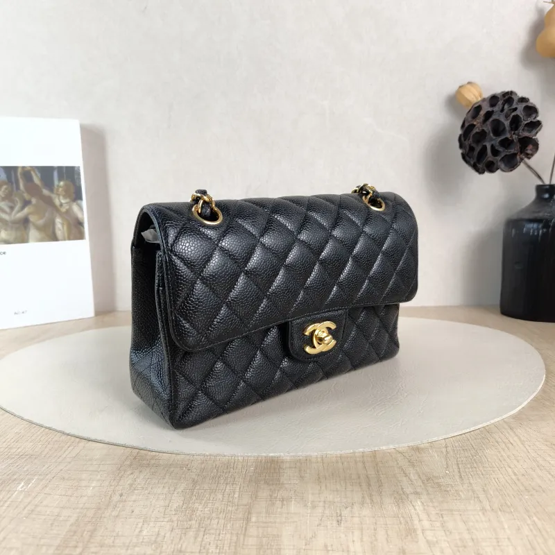 Chanel Crossbody Bag Classic Flap CF Black Grained Calfskin Small 23 × 6 × 14.5 cm 30 Conditioned — cover view 5 of 6