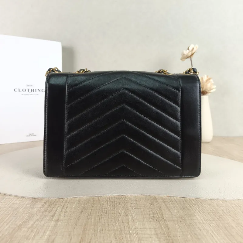 Chanel Crossbody Bag Crossbody Bag Black Lambskin One Size24 × 7 × 16 cm — cover view 2 of 6