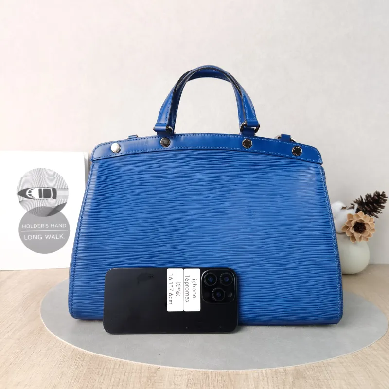 Louis Vuitton Top Handle Bag Brea Vintage Navy Epi Embossed Calfskin Medium34 × 14 × 25 cm — cover view 2 of 5