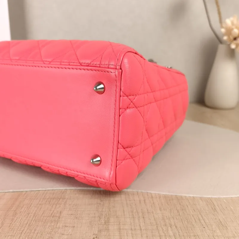 DIOR Top Handle Bag Lady Lady Dior Bag Pink Lambskin24 × 12 × 21 cm — detail view 21 of 25